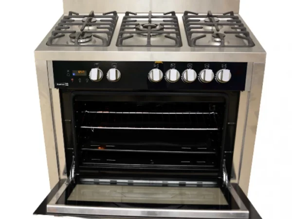 Scanfrost SFC9502SS - 90X60 CMS 5 Gas Burners (1 WOK + 4 MORMAL) -Fully Stainless Steel Flash Board , Lamp and Gas Oven