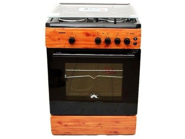Scanfrost 6 Series Cooker, WOOD FINISH, 3 GAS BURNERS(1 WOK+2 NORMAL)+ 1 HOT PLATES , GAS OVEN+GRILL+ TURNSPIT