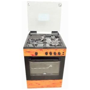Scanfrost 6 Series Cooker WOOD FINISH 3 GAS BURNERS1 WOK+2 NORMAL+ 1 HOT PLATES  GAS OVEN+GRILL+ TURNSPIT