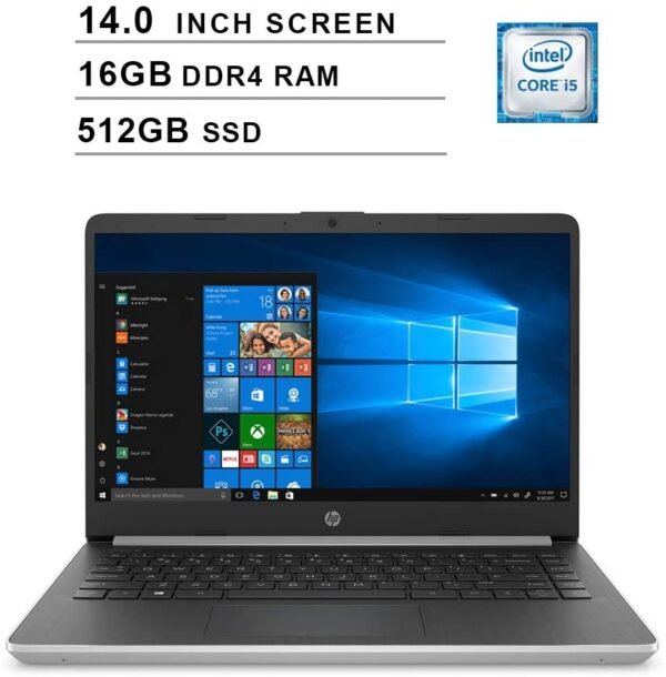 HP Pavilion 14 ce3006TU 8QG90PA Core i5 10th Gen Windows 10 Laptop 8 GB 512 GB SSD 3556 cm Mineral silver