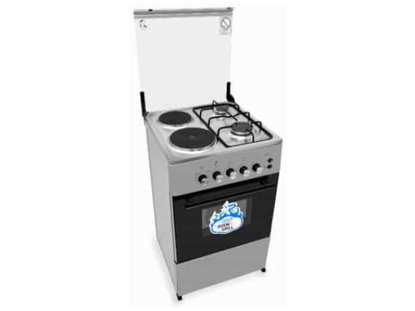 SCANFROST ELECTRIC + GAS COOKER - SFC 5222S - 2 GAS BURNERS+ 2 ELECTRIC HEATERS