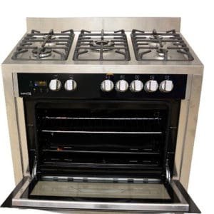 Scanfrost, 9 series, 5 Gas Burners-Lamp,Gas Oven Fully Stainless steel Splash Board