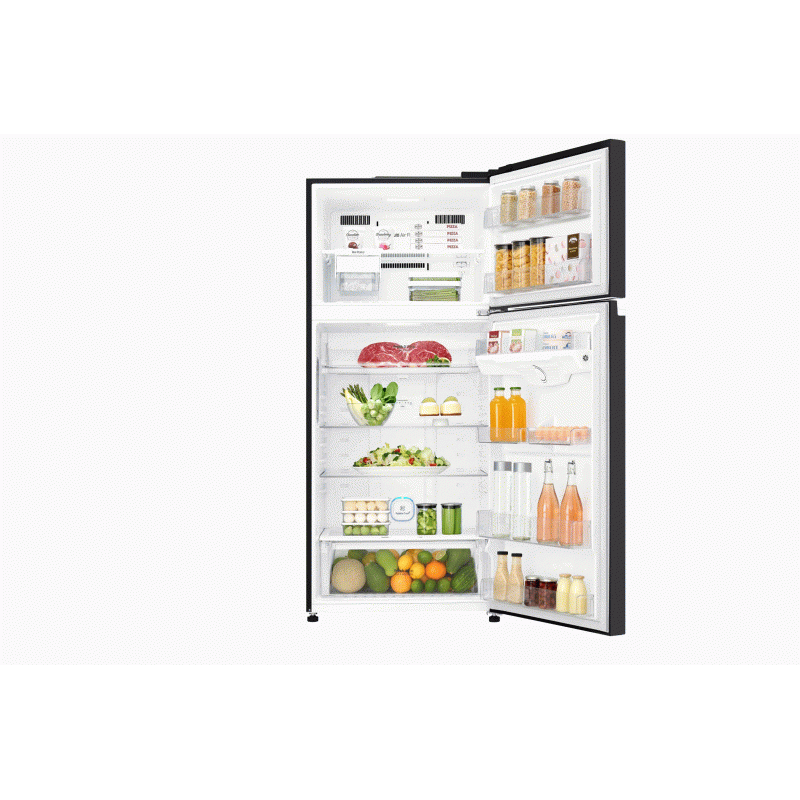 LG Refrigerator Top Freezer Deodorizer Inverter Linear Compressor - REF 432 HXCN-C (Black)