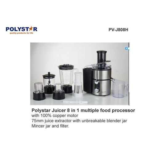 Polystar 8-in-1 Juice Food Processor PV-J808H