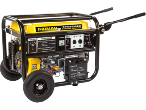 sumec firman 6.5kva key starter yellow tank generator with handle and tyres. 100% copper