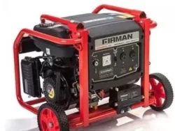 Sumec Firman 7.2KVA Generator ECO8990ES key starter gasoline generator aided with two wheels, 100% pure copper wire, red frame