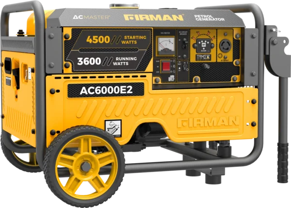 AC Output - 250V/ 30A 4500W max. / 3600W rated DC Output - NONE Phase No. - Single Phase 4-stroke single cylinder, OHV, air cooled Alternator - Brush,self exciting, synchronous,2-pole,100% Copper Enamelled Wire, Silicon Steel Strip Starting System - Recoil/Electric