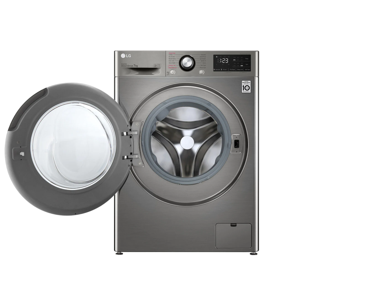 LG Washing Machine F2V3HYPKP 7Kg Washer | AI DD | Steam™ LAUNDRY CARE
