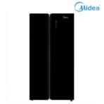 Midea 510L, Side by Side Ref, HC 689WEN(Black), refrigerator, black glass, groceries, inverter compressor, without handle