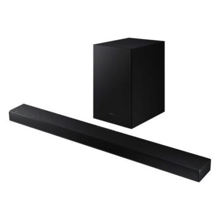 Enjoy a more immersive sound experience and Bluetooth audio streaming with the Samsung 31ch 430w Wireless Soundbar HW A650 Soundbar System