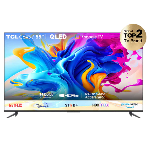 TCL 55" Qled 4K Google TV 55C645