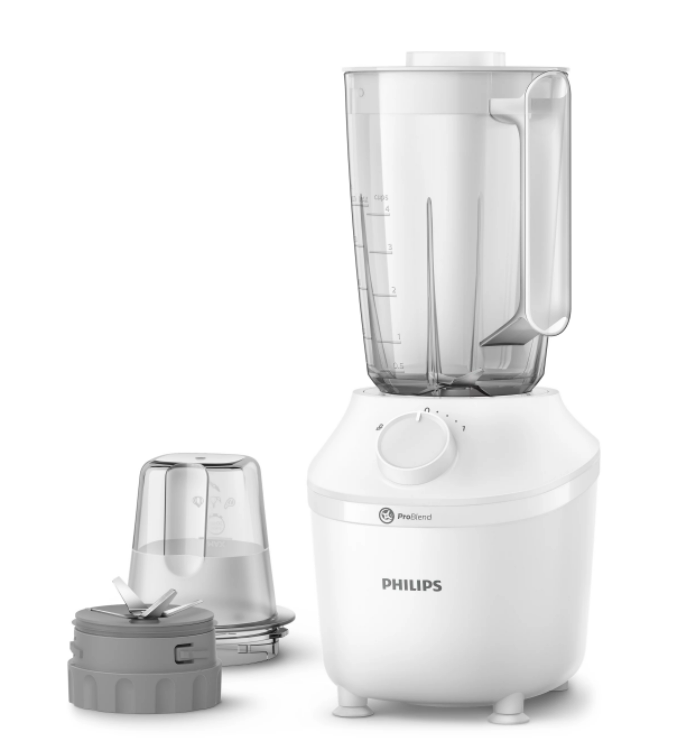 Philips 19L Blender 3000 Series 450W white with 2 jars