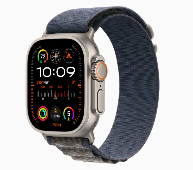 Apple Watch Ultra 2 GPS + Cellular 49mm Titanium Case with Blue Alpine Loop   Small