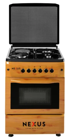 Nexu 3B 1E Gas Cooker Wood finish NX-6004 BS
