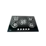 Key Features Coker top 4 Hub Burners Flame Safety Device Auto Electric Ignition Stainless Steel panel Square Cast Iron Pan Support Metallic Knobs