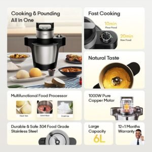 Synix Swallow Maker Eco SFM60E1 – Non-stick food processor for swallow meals in Nigeria