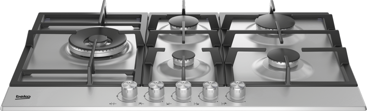 Beko 5 Burner Gas Hob 90cm HQAW75225 SX