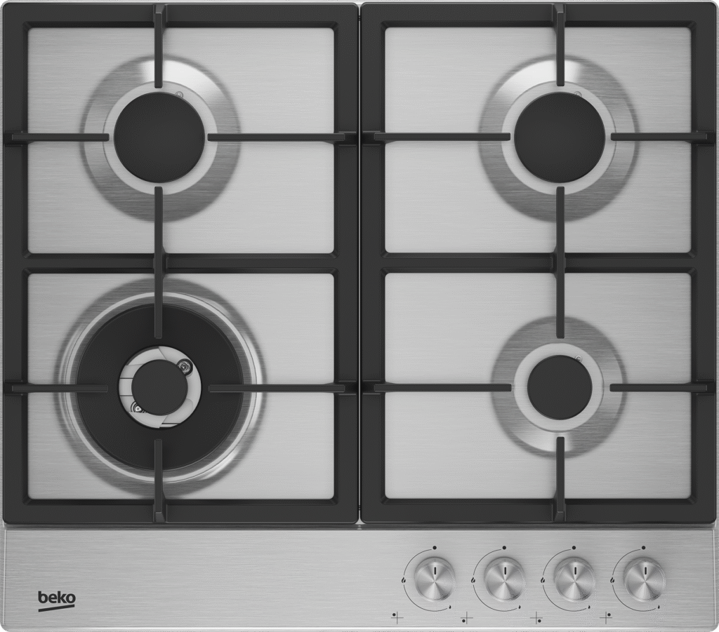 Beko 60CM Gas Hob HQAW64225 SX | Mitos Shoppers Beko 4 Burner 60CM Gas Hob HQAW64225 SX