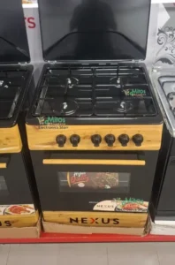 Nexus 4 Burner Gas Cooker Wood finish NX 6003 BS
