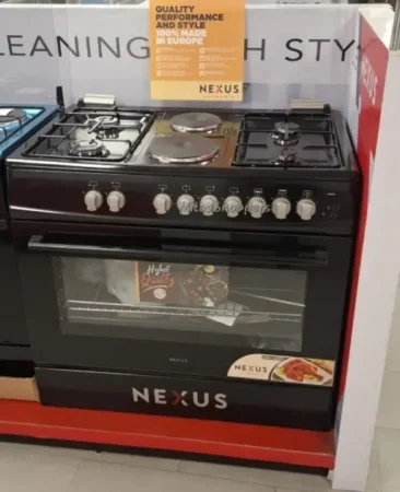 Nexus 4+2 Turkey Gas Cooker Matt Black NX-9001Â