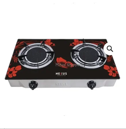 Nexus 2 Burner Glass Gas Cooker NX 205BB
