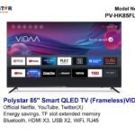 Polystar 85 Inch 4K Qled Smart TV PV HK85FLQLED