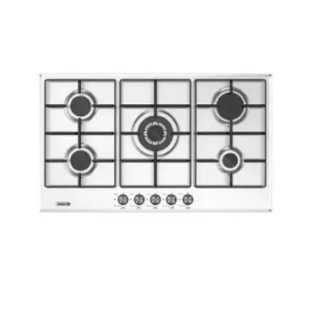 Key Features Numbers of Burners 5 Material Stainless Steel Design Flat Control Type Front Control Pan Support Enamelled Pan Support Shiny P01 Auto Ignition Safety Features Flame Failure Device FFD Plug Type UK Plug Dimension 90 X 60cm Color OZ Black with Inox Capped