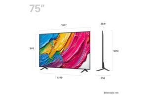 LG 75 inch QNED Smart TV QNED80 dimension