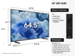 Samsung 65 Inch QLED 4K AI Smart TV QA65Q8F 2025 dimension