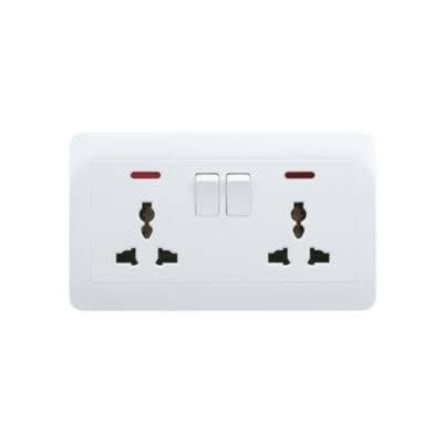 Panasonic 2 Gang 2 Device Socket Outlets WABA1721N | Mitos Shoppers Panasonic 2 Gang 2 Device Socket Outlets WABA1721 N