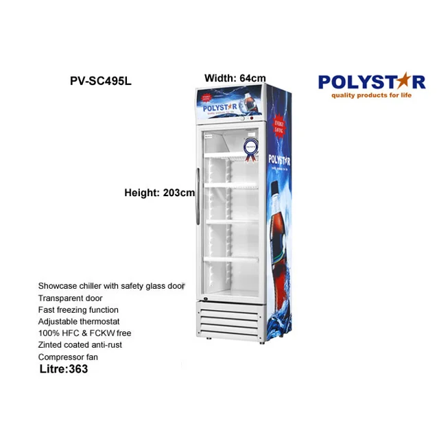 POLYSTAR 363L Showcase Freezer PV SC495CL