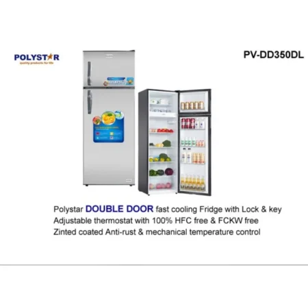 POLYSTAR 225L Double Door Refrigerator PV DD350DL