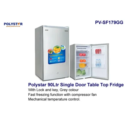 POLYSTAR 90L Single Door Table Top Fridge PV-SF179GG