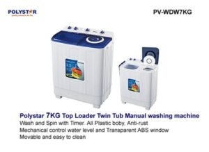 POLYSTAR 7KG Twin Tub Washing Machine PV WDW7KG