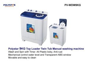 POLYSTAR 9KG Twin Tub Washing Machine PV WDW9KG