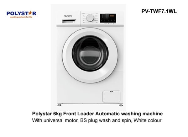 POLYSTAR 6KG Front Loader Washing Machine PV-TWF7.1WL