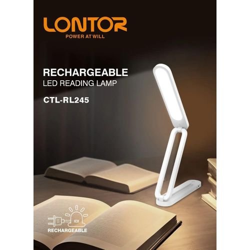 Lontor 5W 2400mAh Rechargeable LED Desk Lamp CTL RL245