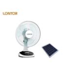 Lontor 12 Inch Rechargeable Table Fan With Solar Panel Board CTL CF025 12SP