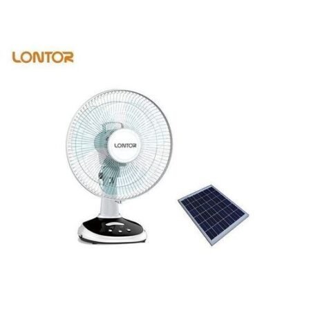 Lontor 12 Inch Rechargeable Table Fan With Solar Panel Board CTL CF025 12SP