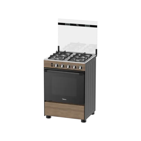 Midea 60x60cm 4 Burner & Oven Gas Cooker 6060-4G057-WD Wooden Body