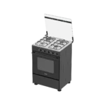 Midea 60x60cm 4 Burner  Oven Gas Cooker 6060 4G057 B Black