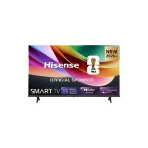 Colorful Hisense TV packaging with NEW 2026 badge and FIFA sponsor logo displaying OFFICIAL SPONSOR text