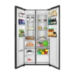 TCL 572L Side by Side Refrigerator Black PCM P572SBBN