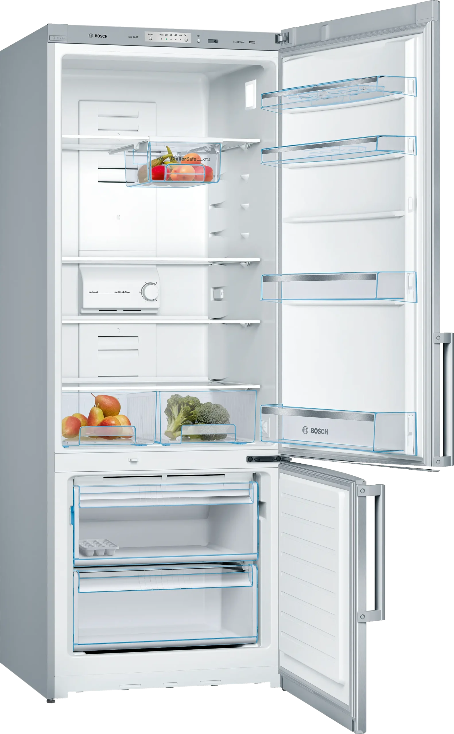 Bosch 505L Standing Fridge Freezer KGN56VL2N5 | Mitos Shoppers Bosch 505L Standing Fridge Freezer KGN56VL2N5