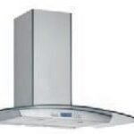 KitchenCraft 90cm Curved Glass Cooker Hood Silver 3150