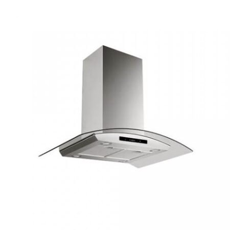 KitchenCraft 90cm Curve Glass Island Hood 3150i Silver