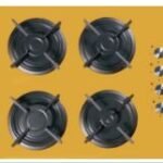 KitchenCraft 60cm Glass Built in Cooker Hob Yellow KFG 6412 YL KC