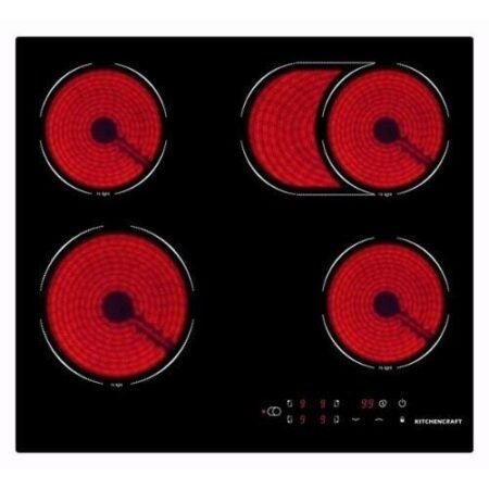 KitchenCraft 60cm 4 Burner Ceramic Hob Black Magic VC6001