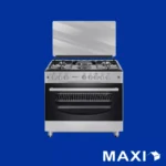 6 cooking zones 4 gas burners + 2 electric plates 1000W  1500W Size 60×90 cm wide cooking space Oven Gas oven with top  bottom burners