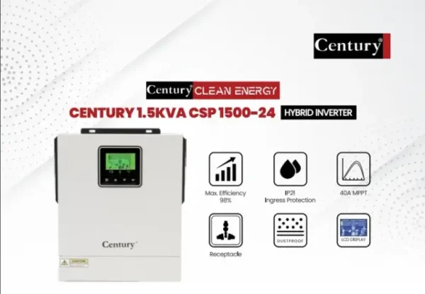 Century 15 KVA Hybrid Solar Inverter CSP 1500 24